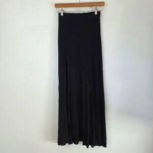 H&M Women's Black Maxi Skirt with High Slit - XS